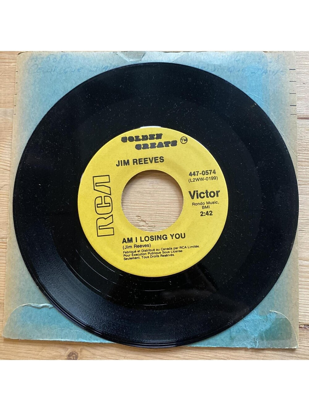 Jim Reeves - He'll have to Go/Am I Losing You 45rpm VG+ R10